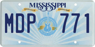 MS license plate MDP771