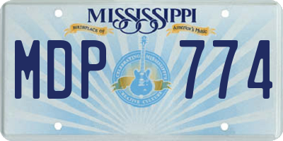 MS license plate MDP774
