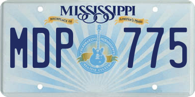 MS license plate MDP775