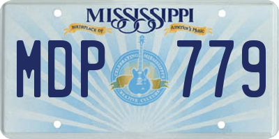 MS license plate MDP779