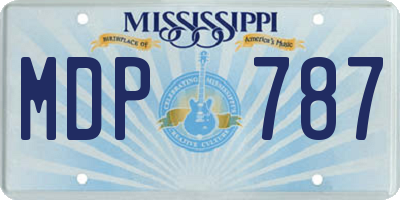 MS license plate MDP787