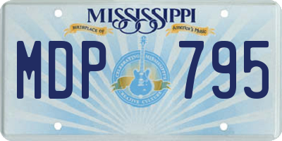 MS license plate MDP795