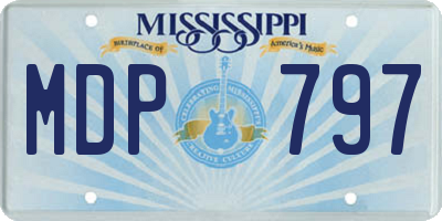 MS license plate MDP797