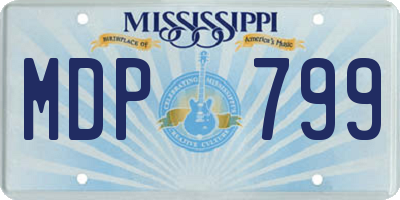 MS license plate MDP799