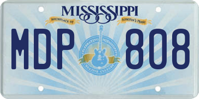 MS license plate MDP808