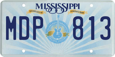 MS license plate MDP813