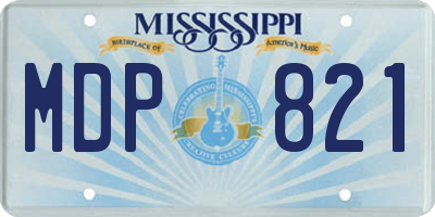 MS license plate MDP821