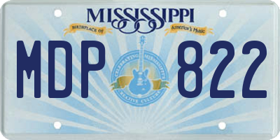 MS license plate MDP822