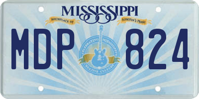 MS license plate MDP824