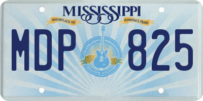 MS license plate MDP825