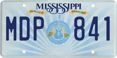 MS license plate MDP841
