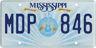 MS license plate MDP846