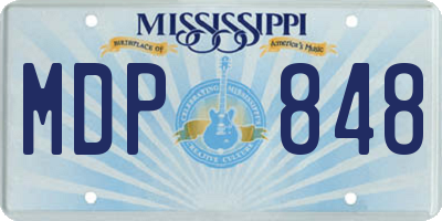 MS license plate MDP848