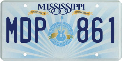 MS license plate MDP861