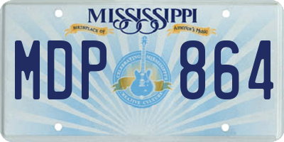 MS license plate MDP864