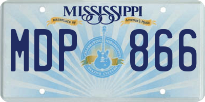 MS license plate MDP866
