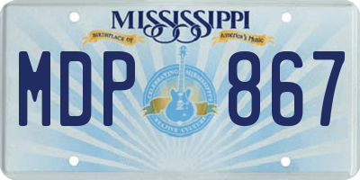 MS license plate MDP867