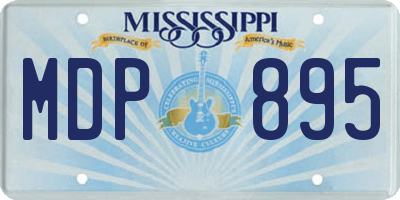 MS license plate MDP895