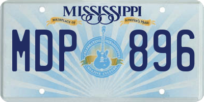 MS license plate MDP896