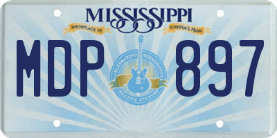 MS license plate MDP897