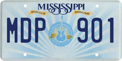 MS license plate MDP901