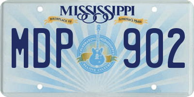 MS license plate MDP902