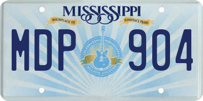 MS license plate MDP904