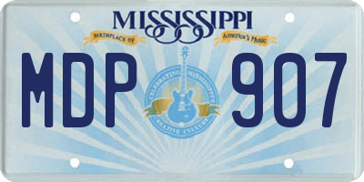 MS license plate MDP907