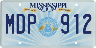 MS license plate MDP912