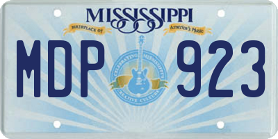 MS license plate MDP923