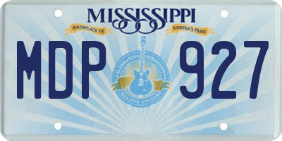 MS license plate MDP927