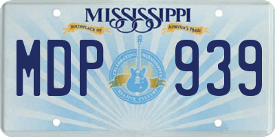 MS license plate MDP939