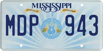MS license plate MDP943