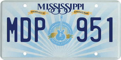 MS license plate MDP951