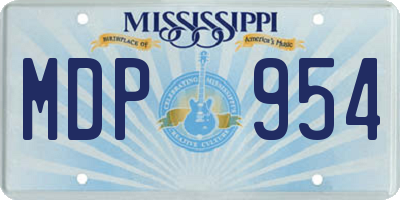 MS license plate MDP954