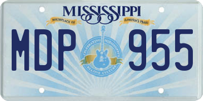 MS license plate MDP955