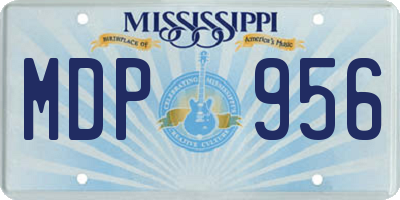 MS license plate MDP956