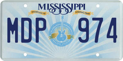 MS license plate MDP974