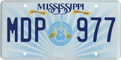 MS license plate MDP977