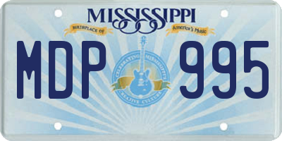 MS license plate MDP995
