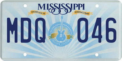 MS license plate MDQ046