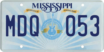 MS license plate MDQ053