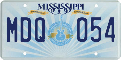 MS license plate MDQ054