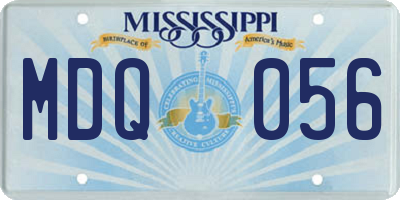 MS license plate MDQ056