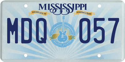 MS license plate MDQ057