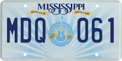 MS license plate MDQ061