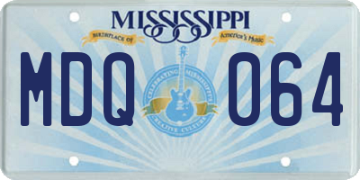 MS license plate MDQ064