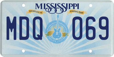 MS license plate MDQ069