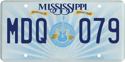 MS license plate MDQ079