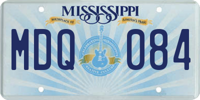 MS license plate MDQ084